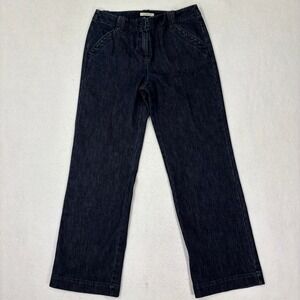 Jones New York Sport Wide Leg Jeans Petite 6P Mid Rise Stretch Denim